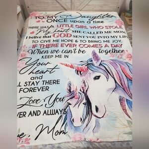 1579- To My Daughter Motivational Throw Blanket NWT